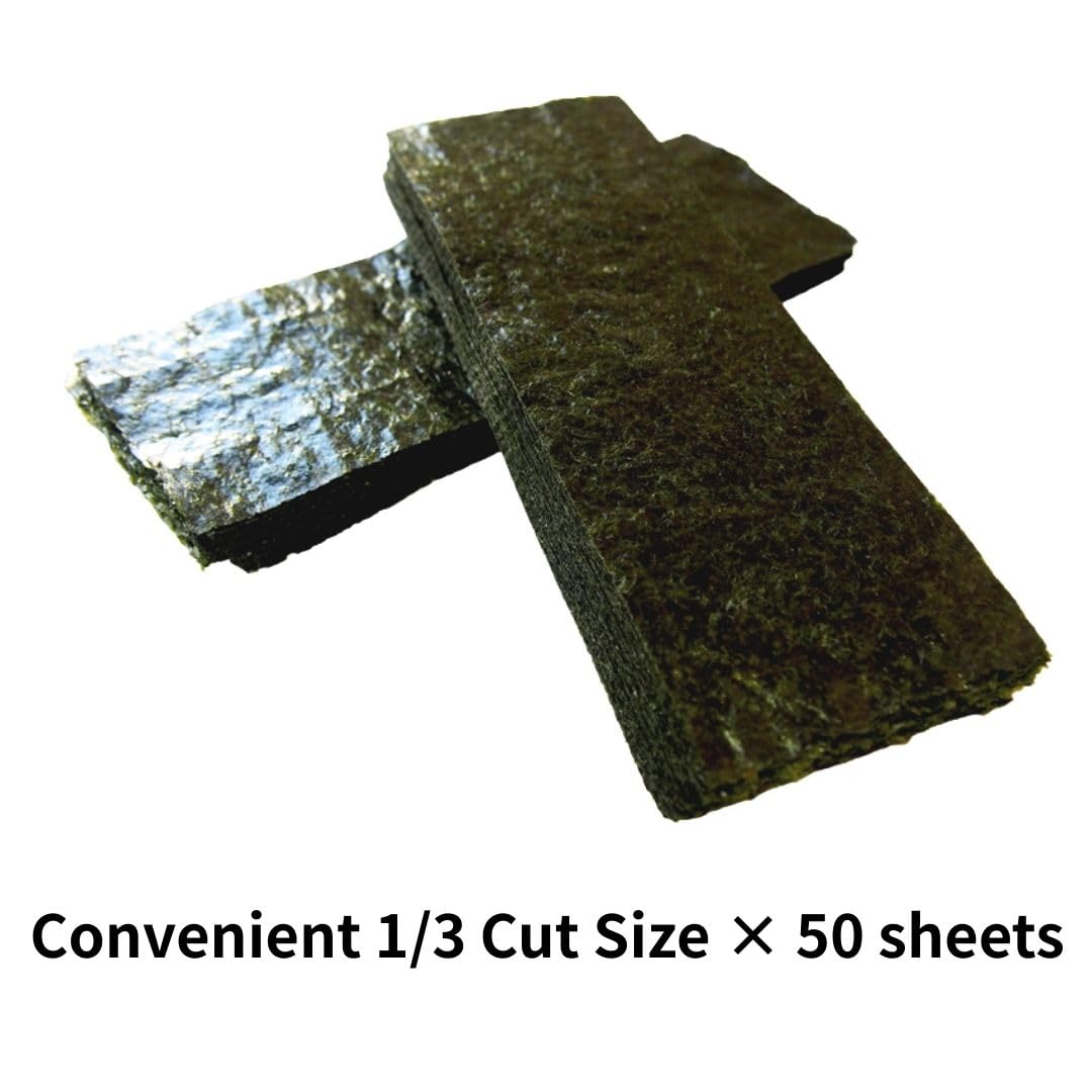 Nori Seaweed Sheets from Seto Inland Sea in Japan – 1/3 Cut × 50 Sheets