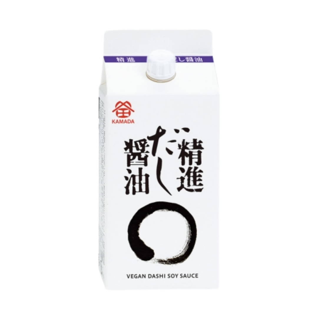 Vegan Dashi Soy Sauce 200ml - Less Salt Light Soy Sauce with Kombu, Dried Shiitake & 7 Veg Broth