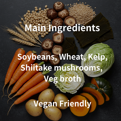 Vegan Dashi Soy Sauce 200ml - Less Salt Light Soy Sauce with Kombu, Dried Shiitake & 7 Veg Broth
