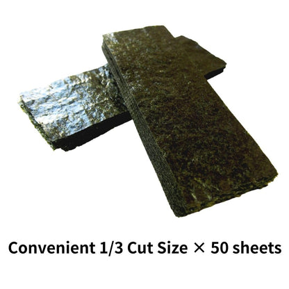 Nori Seaweed Sheets from Seto Inland Sea in Japan – 1/3 Cut × 50 Sheets