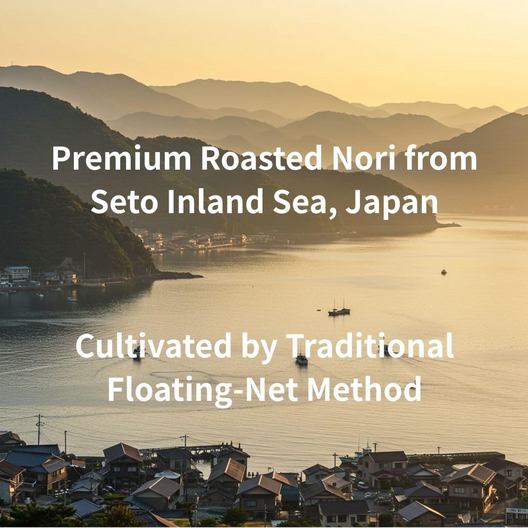 Nori Seaweed Sheets from Seto Inland Sea in Japan – 1/3 Cut × 50 Sheets