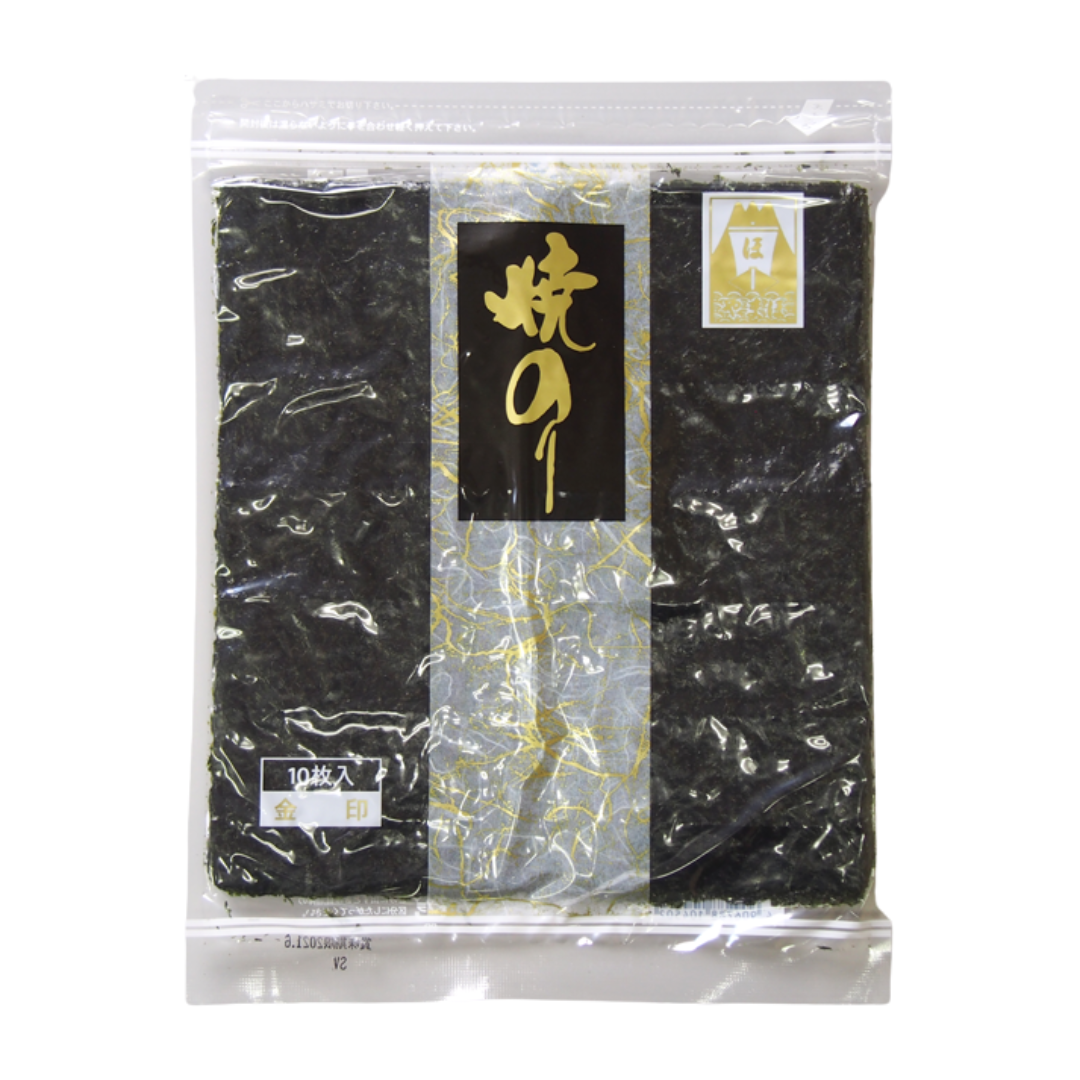 Nori Seaweed Sheets Gold Grade from Ariake Sea in Japan – Full Sheet × 10 Sheets